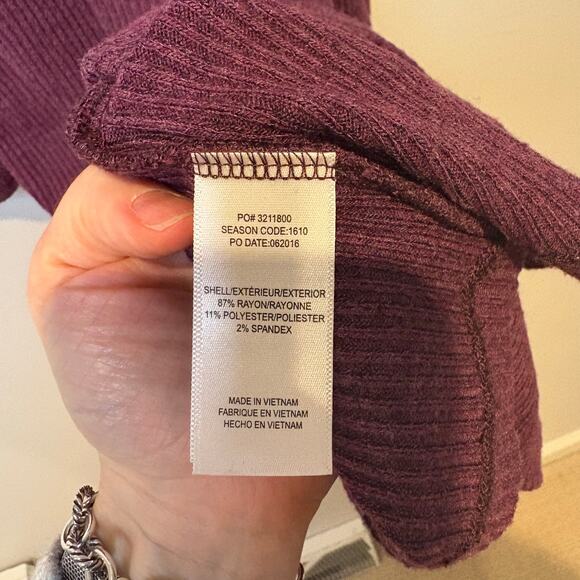 Splendid Sweater Dress Ribbed Women's Small Ribbed Mock Turtleneck Cold Shoulder - Picture 5 of 7